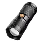 6500lm Laser Led tactical flashlight with Type-C USB charging and power display.
