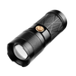 6500lm Laser Led tactical flashlight with USB-C charging and power display.