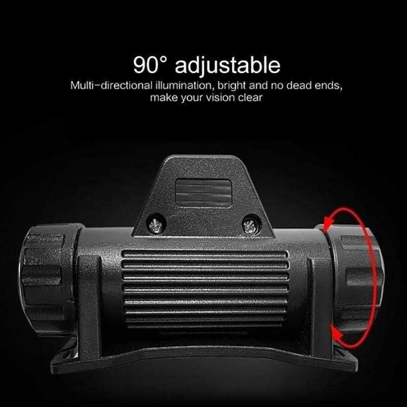90-degree adjustable rechargeable headlamp from 3 Value Pack, featuring powerful illumination and durable build.
